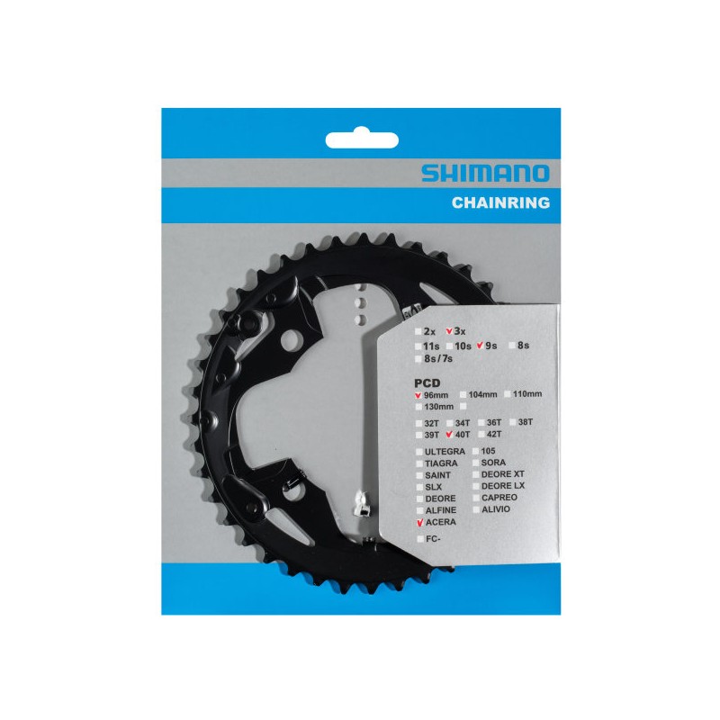 Slx Shimano Mitte Kette Ring Deore XT 32t//36t 104mm 9//10s Stahl //