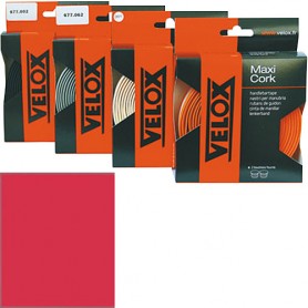 Handlebar Tape Velox-Maxi Cork red, box with plugs