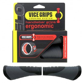 Bike Grips Velo-Ergonomic D3 135/135 mm black-grey /pair