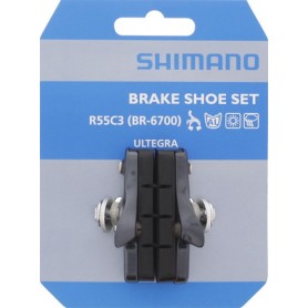 SHIMANO Bremsbelag Road BR-6700 Schuh komplett für Alu (1-Paar) R55C3 silber