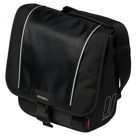 Side bag SPORT DESIGN COMMUTER BAG 18 liters Basil, black + rain cover