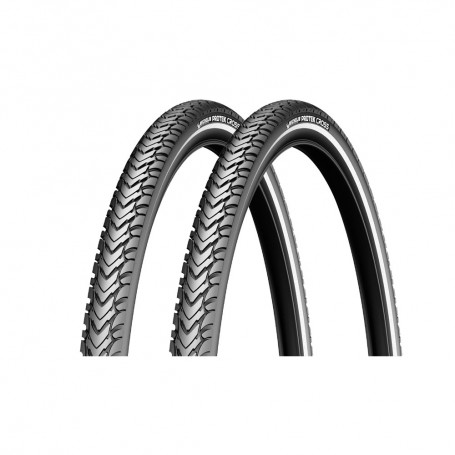 2x Michelin tire Protek Cross 42-622 28" Access Line E-25 wired Reflex black