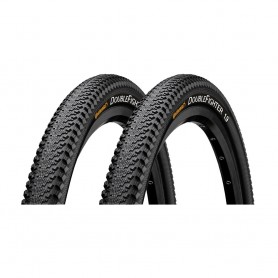 2x Continental bicycle tyre Double Fighter III wire 37-622 black