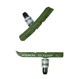 Kool-Stop Brake shoe V-Brake MTB contour T1 green, ceramic