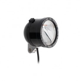 SCHMIDT 'Edelux II' Scheinwerfer schwarz 90 Lux, 36cm Koax-Kabel, einbaufertig, incl. spez. Lampenhalter, Brompton part 9014057