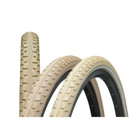2x Continental Ride Tour bicycle tyre Creme 28 inch with/ without wired reflective strips