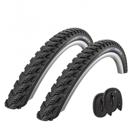 2x Schwalbe tire Marathon GT 365 26 / 28" E-50 wired Reflex black + tubes