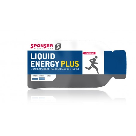 Sponser Liquid Energy Plus Gel 40 x 35g Sachets Aroma: neutral mit Koffein