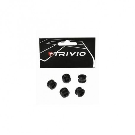 TRIVIO Chainring Bolt Set Road 9.9x4.05 black anodized - 5 PC.