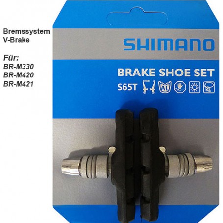 Shimano Bremsschuhe S65T V-Brake schraub symmetrisch