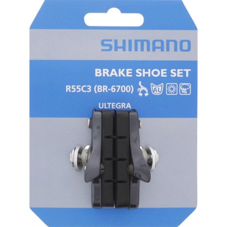 Shimano Bremsschuhe R55C3 Cartridge für BR-6700, grau, 1 Paar