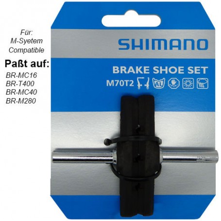 Brake Shoes Cantilever symmetrical Shimano M70/T2