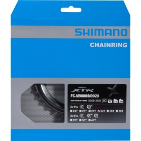 Shimano Chainring XTR FC-M9000/M9020 2-speed, 34 teeth, 96 mm