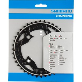 Shimano Chainring SLX FC-M672/FC-M622 40 teeth DEORE PCD 96mm black