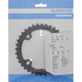 Shimano Chainring DEORE XT Trekking FC-T780/FC-T781, 36 teeth, 104 mm, black