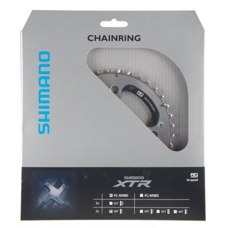 Shimano Chainring XTR FC-M980 2-speed, 38 teeth, 104 mm, silver/black
