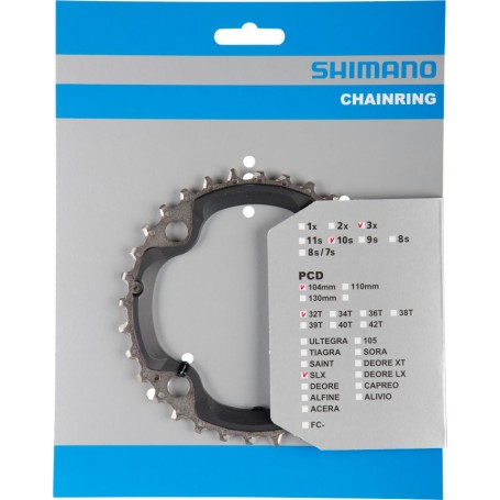 Shimano Chainring SLX FC-M670, 32 teeth, 104 mm, black