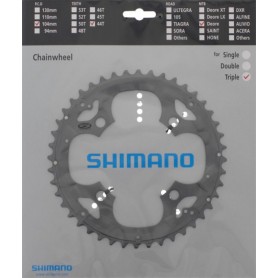 Shimano Chainring DEORE FC-M590, 44 teeth, for Chainguard, 104 mm, gray