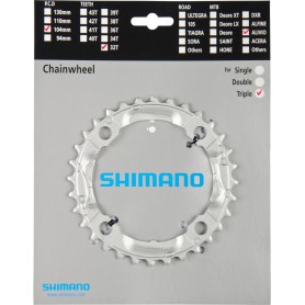 Shimano Chainring ALIVIO FC-M430, 32 teeth, 104 mm, silver