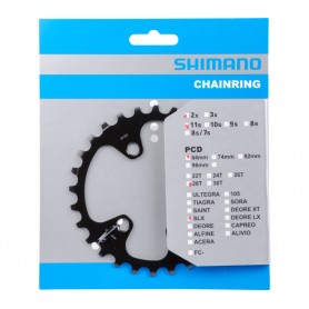 Shimano Chainring SLX FC-M7000-11 2-speed, 28 teeth, 64 mm, black