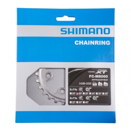Shimano Chainring DEORE XT FC-M8000 2-speed, 26 teeth, for 36-26 teeth