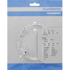 Shimano Chainring ALIVIO FC-M415, 32 teeth, 104 mm, silver