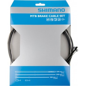 Shimano Bremszug-Set MTB Edelstahl, VR HR, Set, schwarz
