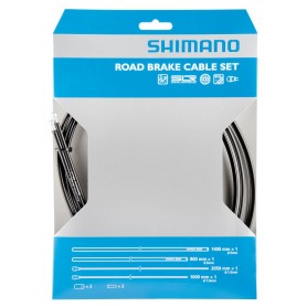 Shimano Brake cable set Road SIL-TEC coated, rear / front, Set, black