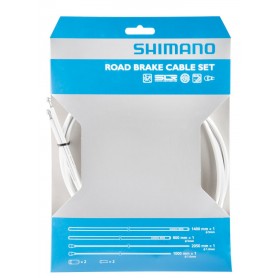 Shimano Bremszug-Set Road SIL-TEC beschichtet, VR HR, Set, weiß