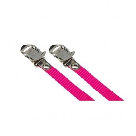 MKS Pedalriemen 'Fit Alpha First' pink, Nylon, 420x130mm, Niro-Schnalle, Paar