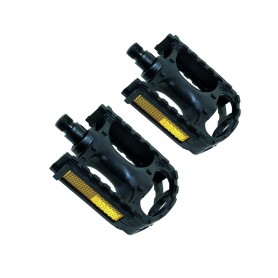 Bike Pedal Pastic-body black, with reflector