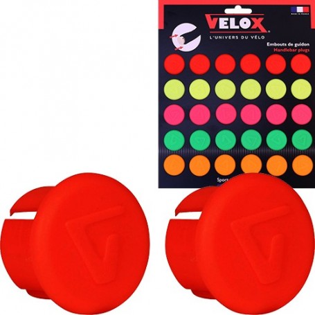 Handlebar Plug Velox Punchcard, neon red