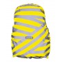 Wowow Backpack cover Berlin silver reflecting stripes yellow