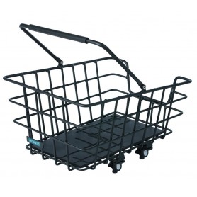Around Rear wheel basket College Alu black 46x34x22 cm removable wide-meshed