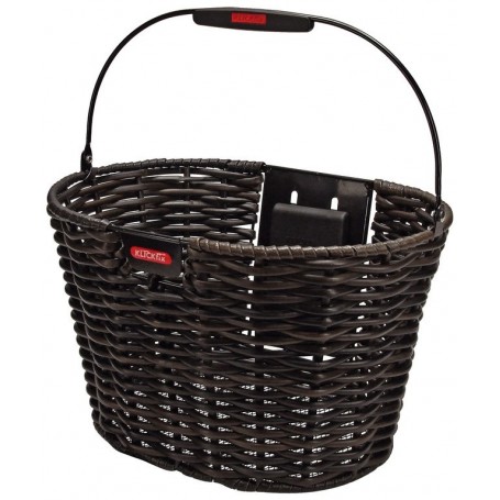 KLICKfix Front wheel basket Structura oval 39x24x28cm without adapter 16 l black brown