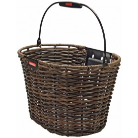 KLICKfix Front wheel basket Structura oval 39x24x28cm without adapter 16 l brown
