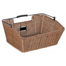 Rear wheel basket Un`x Mateo 40x30x18cm, brown, close meshed