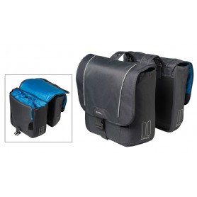 Basil Double pannier Sport Design with cord seal 32 ltr graphite,