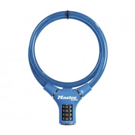 Master Lock Cable lock 8229 blue vinyl-coated12mm x 90cm