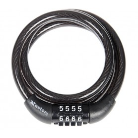 Master Lock Cable lock 8143 black 8mm x 120cm