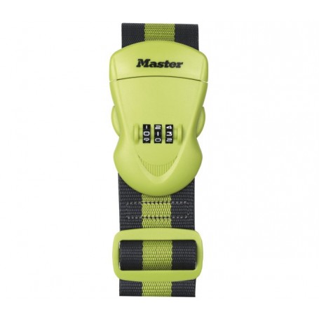 Master Lock luggage strap with Combination lock 95-200cm green