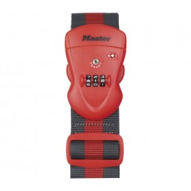 Master Lock luggage strap with Combination lock 95-200cm red