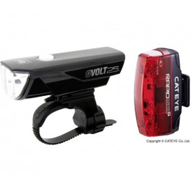Cateye lighting kit GVolt 25 + Rapid Micro G set