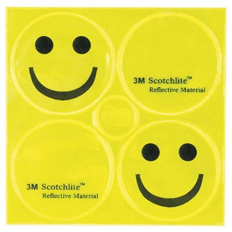 Reflexaufkleber SMILE, gelb, 3M-Reflex, Messingschlager, 120990