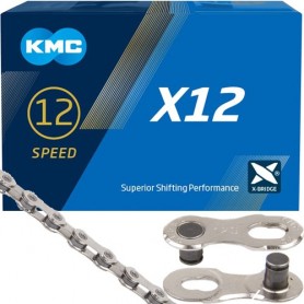 Chain KMC X-12 126 Links, silver, Box
