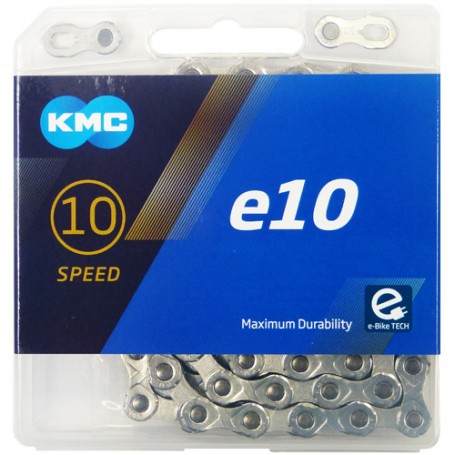 KMC Kette e10 silver E-Bike 10-fach 122 Glieder silber Karton