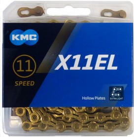 KMC Chain X11 EL 118 Links gold Box