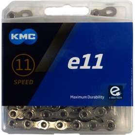 KMC Chain e11 Silver E-Bike 122 Links silver Box