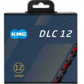 KMC Kette DLC12 126 Glieder schwarz rot Box