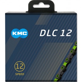 KMC Kette DLC12 126 Glieder schwarz grün Box